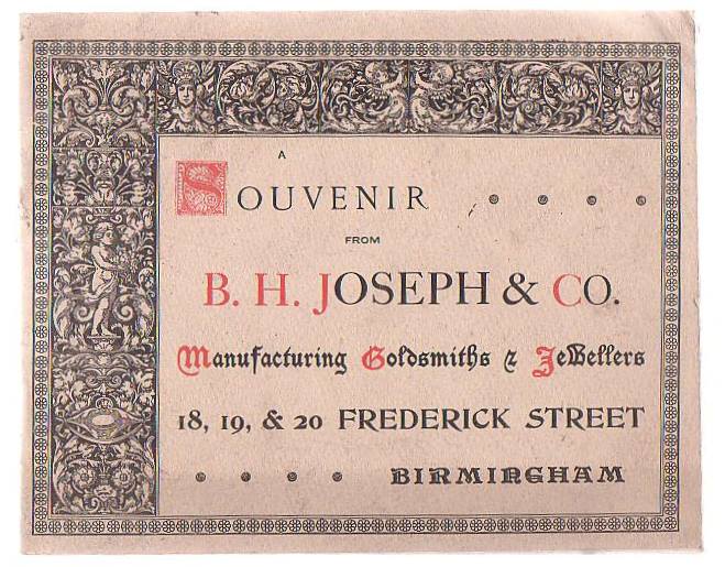 Image for A Souvenir From B. H. Joseph & Co. Manufacturing Goldsmiths & Jewellers