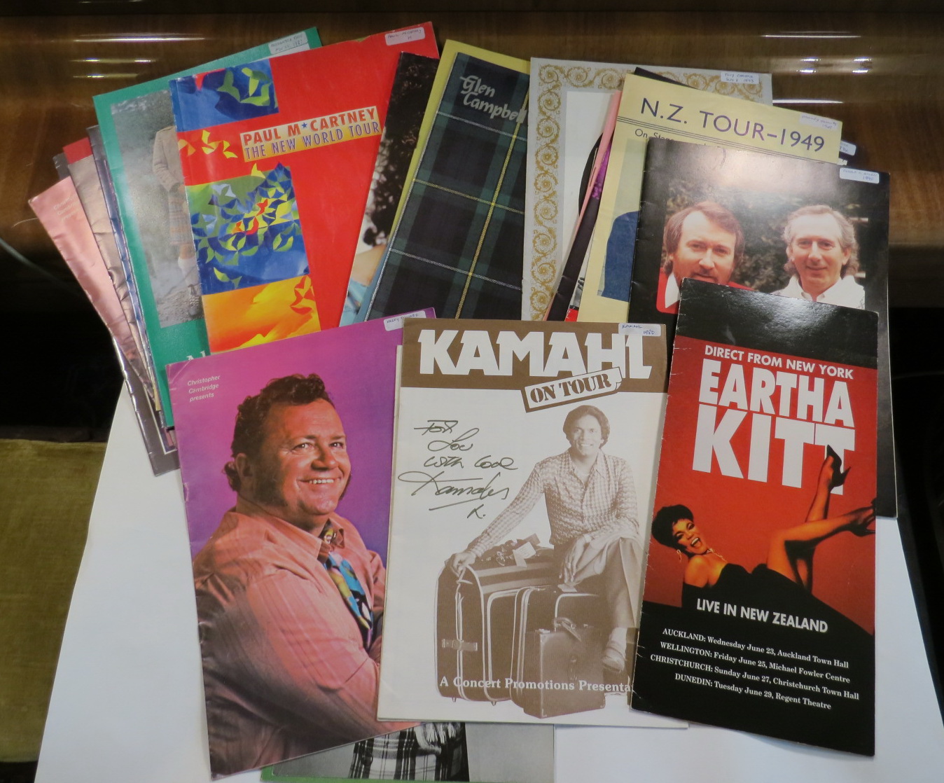 Image for Collection of 30 souvenir programmes from musicians' tours to New Zealand.