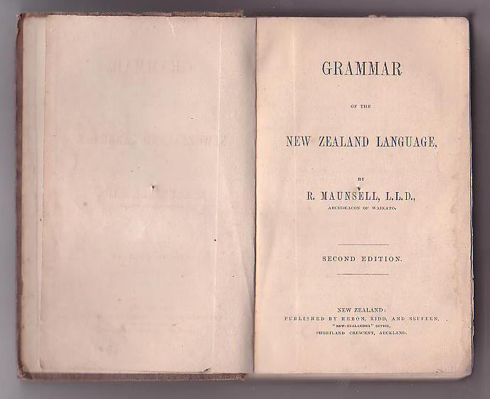 Image for Grammar of the New Zealand Language