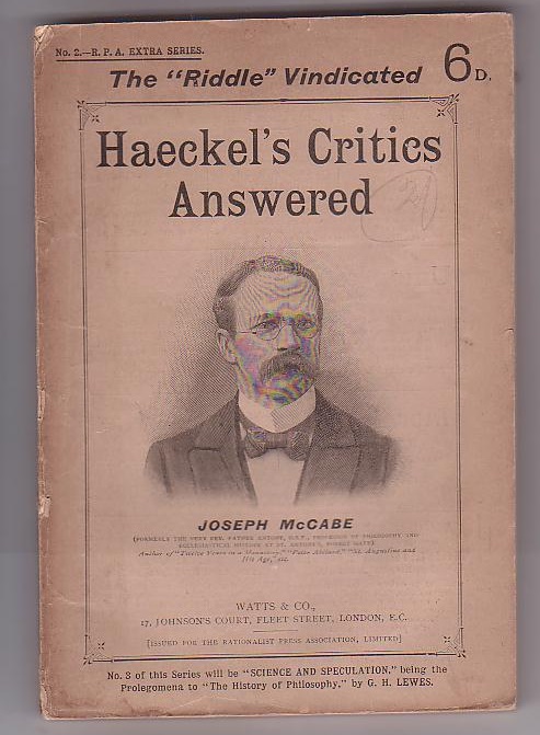 Image for Haeckel's Critics Answered
