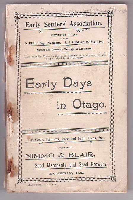 Image for Early Days in Otago
