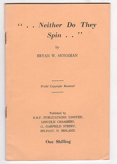Image for " . . Neither Do They Spin . . "