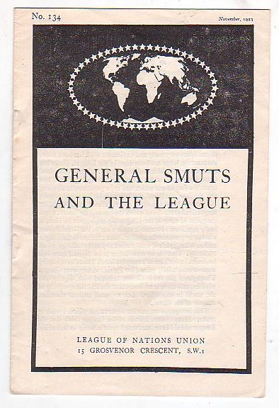 Image for General Smuts and the League
