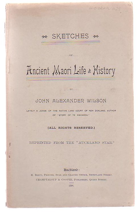 Image for Sketches of Ancient Maori Life and History