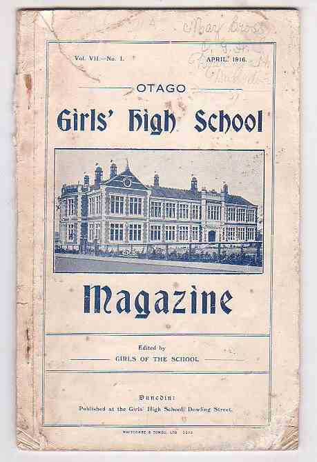 Image for Otago Girls' High School Magazine. Vol. VII. No. 1. April, 1916