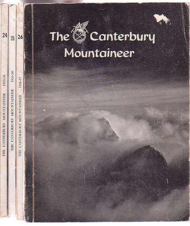Image for The Canterbury Mountaineer: Journal of the Canterbury Mountaineering Club. 4 issues, Nos. 24, 25, 26 & 27. 1954-55, 1955-56, 1956-57, 1957-58.