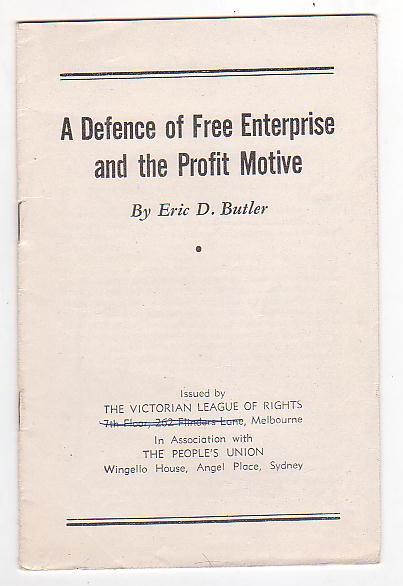 Image for A Defence of Free Enterprise and the Profit Motive