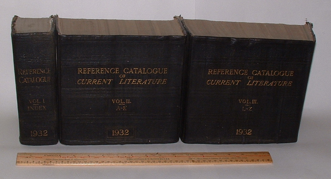 Image for Reference Catalogue of Current Literature 1932 (Three volumes)