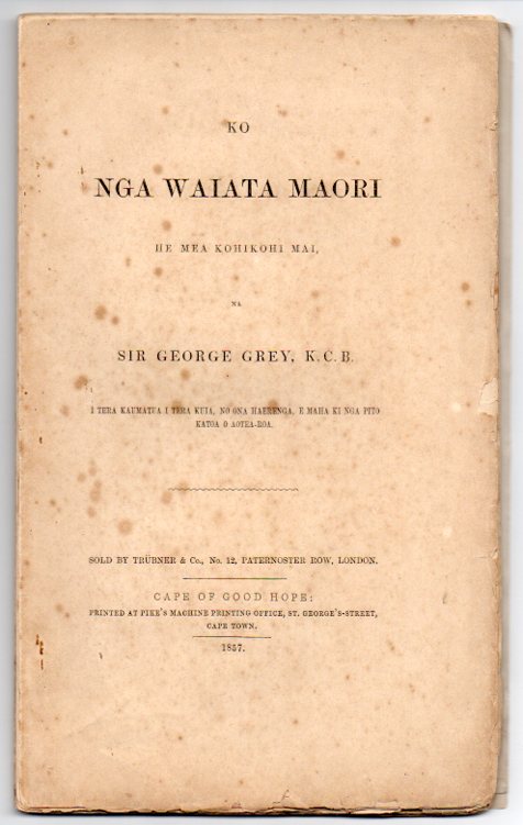 Image for Ko Nga Waiata Maori: He Mea Kohikohi Mai