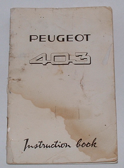 Image for Peugeot 403 Instruction Book