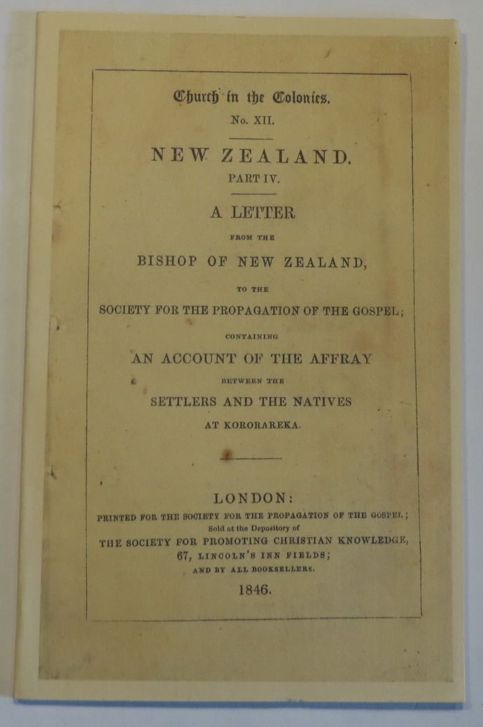 New Zealand. Part IV. A Letter from the Bishop of New Zealand, to the ...