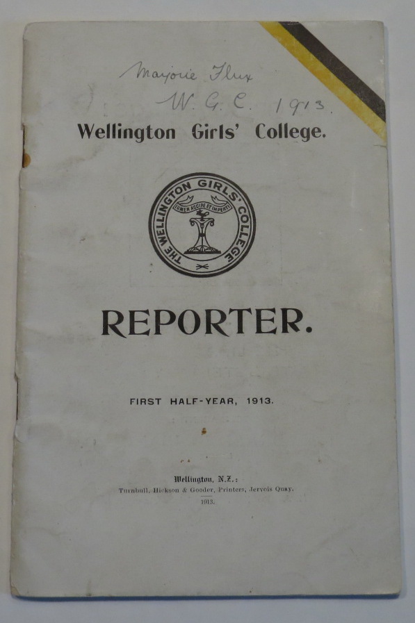 Image for Wellington Girls' College. Reporter. First Half-Year, 1913
