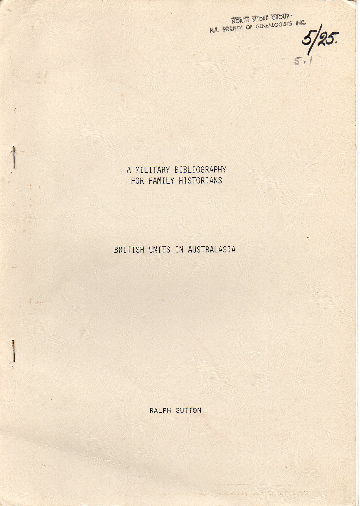 Image for British Units in Australasia - A Military Bibliography for Family Historians