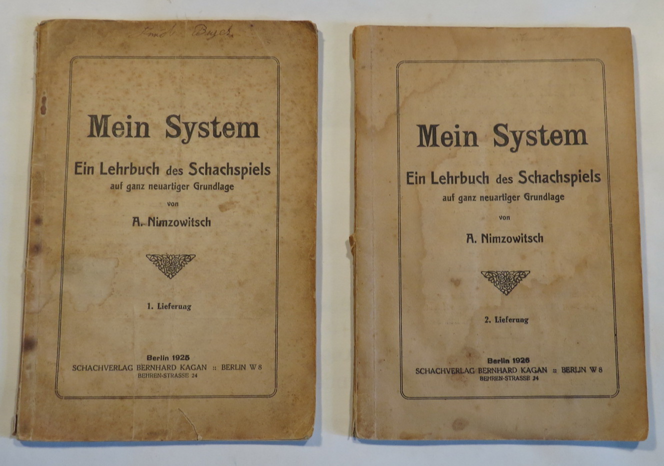 Image for Mein System - Ein Lehrbuch des Schachspiels auf ganz neuartiger Grundlage [2 parts only of 5]