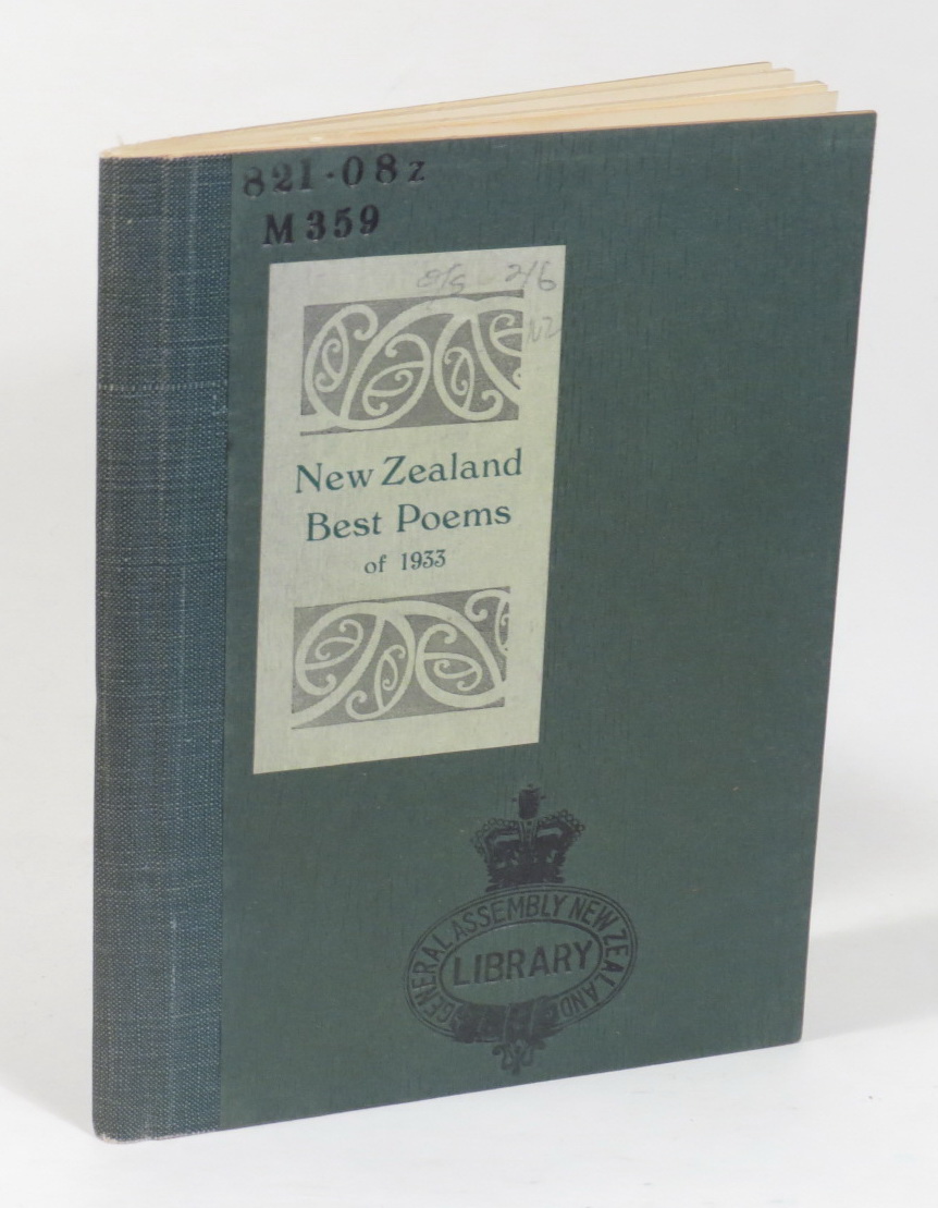 Image for New Zealand Best Poems of 1933 - Chosen by C. A. Marris