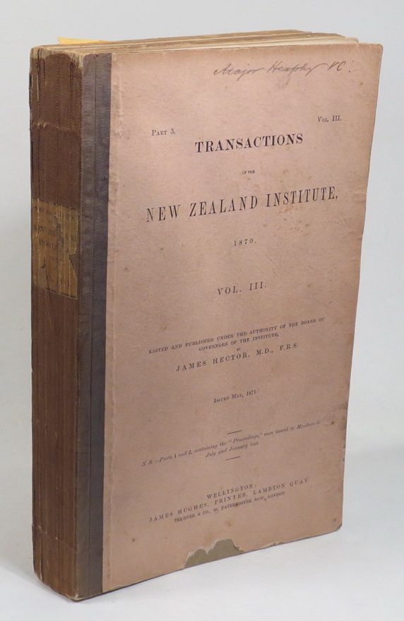 Image for Transactions And Proceedings Of The New Zealand Institute, 1870. Vol III