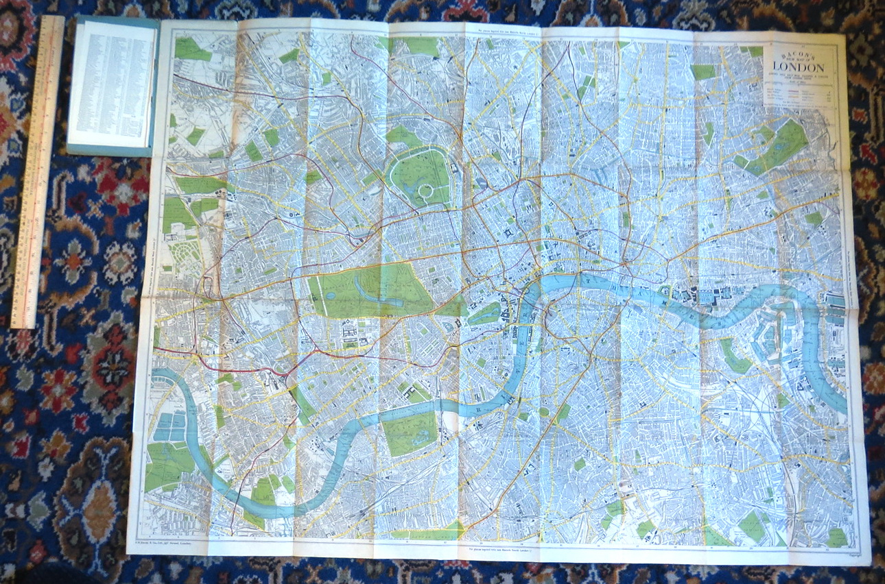 Image for Bacon's Up-To-Date Map of London - Showing Electric Railways, Tubes and Tramways
