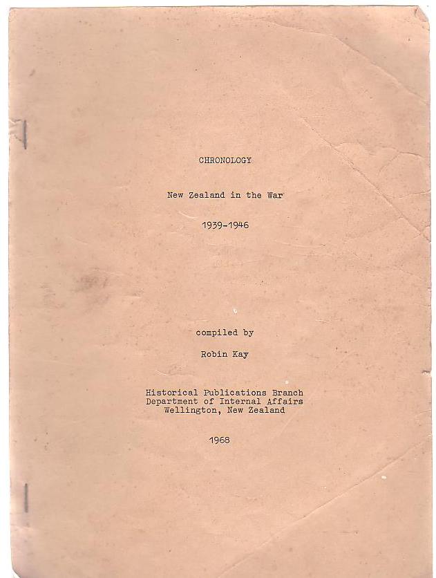 Image for Chronology New Zealand in the War 1939-1946