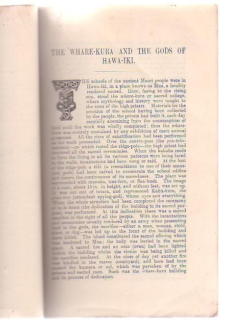 Image for Maori Lore. the Traditions of the Maori People, with the More Important of Their Legends, Compiled for the Government of New Zealand