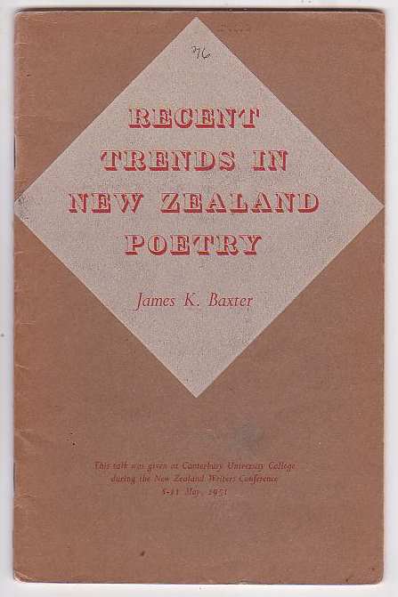 Image for Recent Trends in New Zealand Poetry