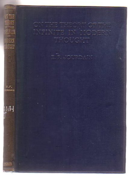 Image for On The Theory Of The Infinite In Modern Thought: Two Introductory Studies.