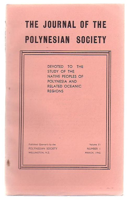 Image for The Journal Of The Polynesian Society Volume 51, Number 1