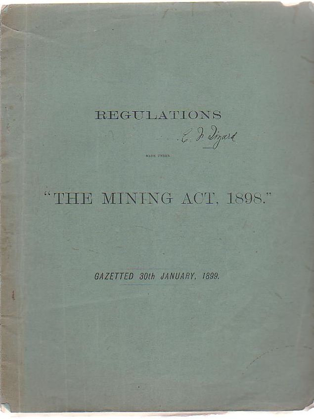 Image for Regulations Made Under "The Mining Act, 1898."
