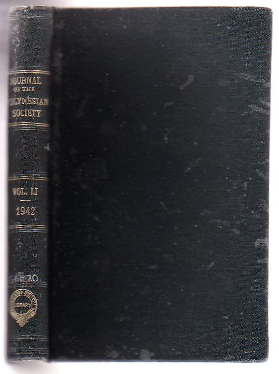 Image for The Journal Of The Polynesian Society Containing The Transactions And Proceedings Of The Society. Vol. 51. 1942