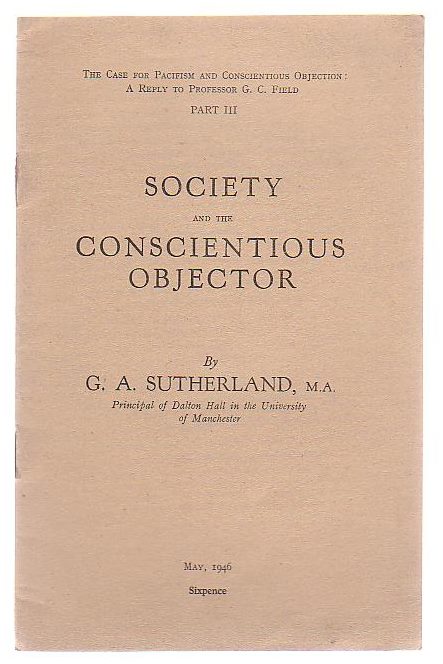 Image for Society And The Conscientious Objector