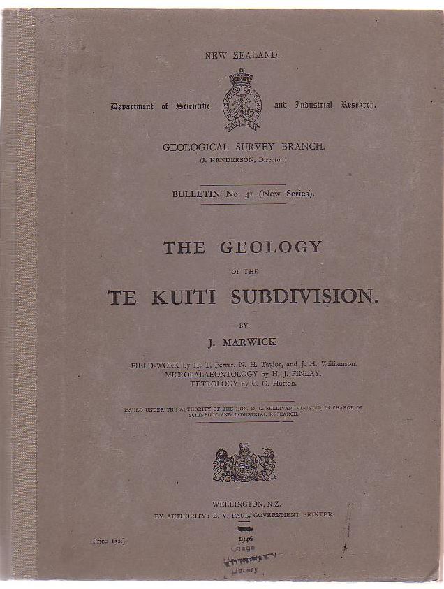 Image for The Geology Of The Te Kuiti Subdivision