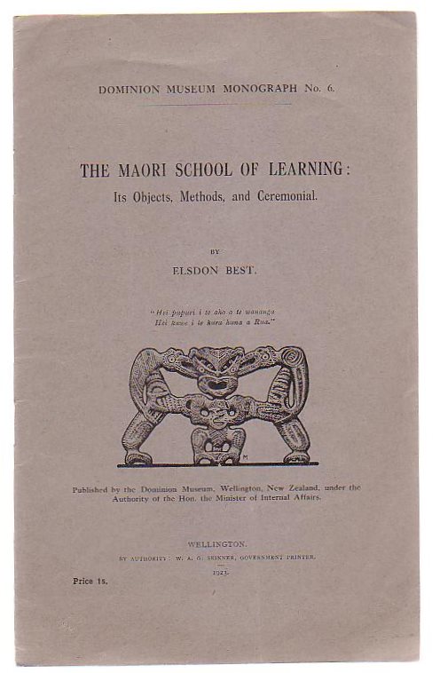 Image for The Maori School Of Learning: Its Objects, Methods, And Ceremonial