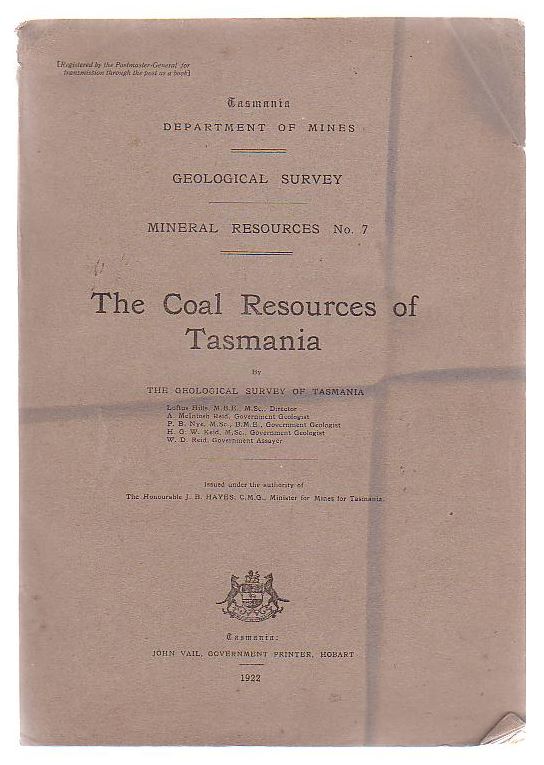 Image for The Coal Resources Of Tasmania