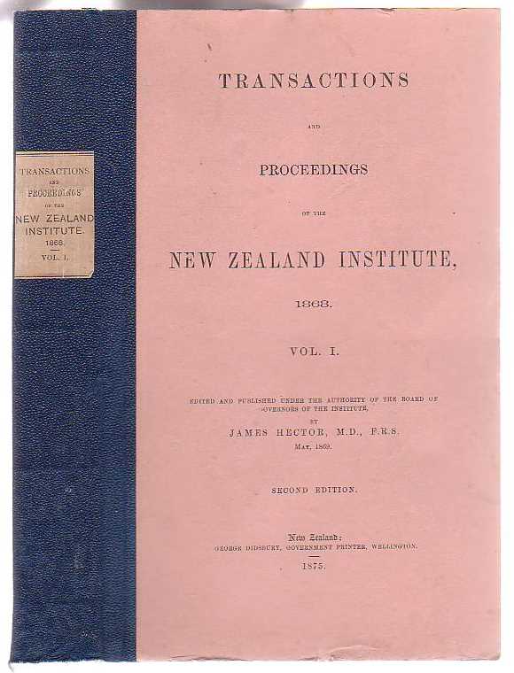 Image for Transactions And Proceedings Of The New Zealand Institute, 1868. Vol I.