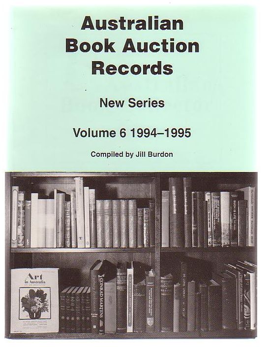 Image for Australian Book Auction Records New Series Volume 6 1994-1995