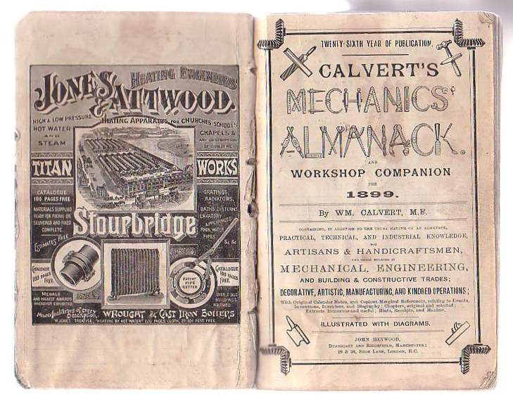 Image for Calvert's Mechanics' Almanack And Workshop Companion For 1899